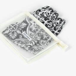 Dolce & Gabbana-Baby Boys Black & White Majolica Print Swim Shorts | Childrensalon