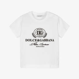 Dolce & Gabbana-Baby Boys Black & White Majolica Print Cotton Zip-Up Top | Childrensalon