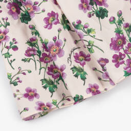 Dolce & Gabbana-فستان بطبعة ورود قطن لون زهري وعاجي للبنات الرضع | Childrensalon