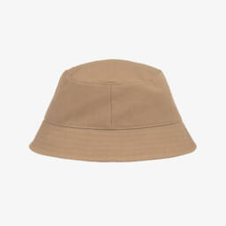 Dolce & Gabbana-Beige Cotton Canvas Bucket Hat | Childrensalon