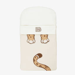 Dolce & Gabbana-Beige Leopard Cub Cotton Jersey Baby Nest (82cm) | Childrensalon
