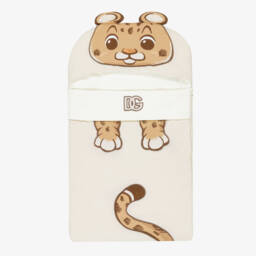 Dolce & Gabbana-Beige Leopard Cub Cotton Jersey Baby Nest (82cm) | Childrensalon
