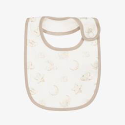Dolce & Gabbana-Beige Linen Stars & Moon Bib | Childrensalon
