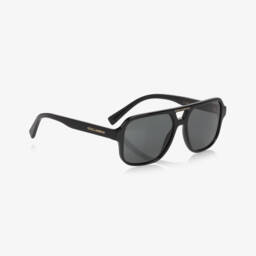 Dolce & Gabbana-Black Tinted Logo Sunglasses | Childrensalon