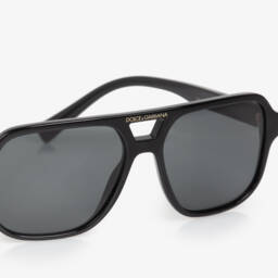 Dolce & Gabbana-Black Tinted Logo Sunglasses | Childrensalon