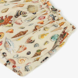 Dolce & Gabbana-Boys Beige Cotton Sea Shell Print Shorts | Childrensalon