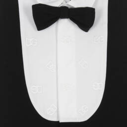 Dolce & Gabbana-بيبي غرو بتصميم توكسيدو قطن لون أسود للمواليد | Childrensalon