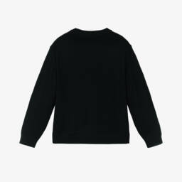 Dolce & Gabbana-Boys Black Crest Logo Wool Jumper | Childrensalon