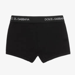 Dolce & Gabbana-شورت بوكسر قطن لون أسود للأولاد (عدد 2) | Childrensalon