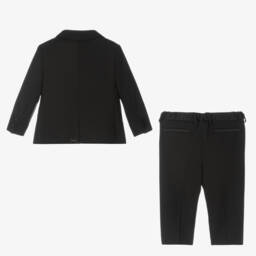 Dolce & Gabbana-Boys Black Wool 2 Piece Suit | Childrensalon