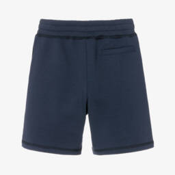Dolce & Gabbana-Boys Blue Cotton Jersey Felted Logo Shorts | Childrensalon