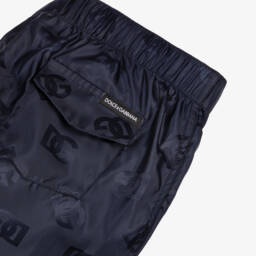 Dolce & Gabbana-Boys Blue DG Logo Swim Shorts | Childrensalon