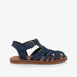 Dolce & Gabbana-Boys Blue Suede Leather Sandals | Childrensalon