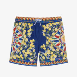 Boys Blue & Yellow Carretto Swim Shorts
