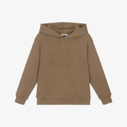 Dolce & Gabbana-Boys Brown Cotton Hoodie | Childrensalon