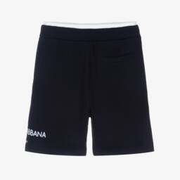 Dolce & Gabbana-شورت أولاد قطن جيرسي لون كحلي  | Childrensalon