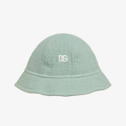Boys Green Muslin DG Logo Hat