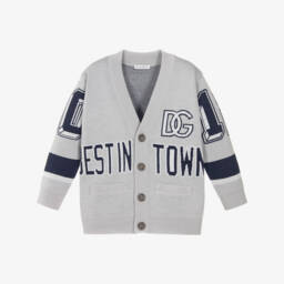 Dolce & Gabbana-Boys Navy Blue Corduroy Shirt  | Childrensalon