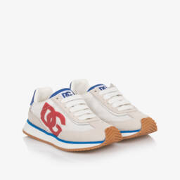 Dolce & Gabbana-Boys White Logo Trainers | Childrensalon