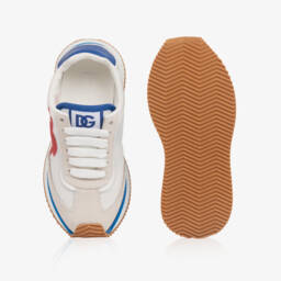 Dolce & Gabbana-Boys White Logo Trainers | Childrensalon