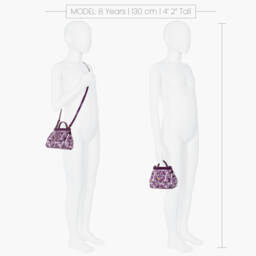 Dolce & Gabbana-Gils Purple Majolica Print Patent Leather Handbag (14cm) | Childrensalon