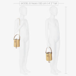 Dolce & Gabbana-Girls Beige Floral & Straw Bag (14cm) | Childrensalon