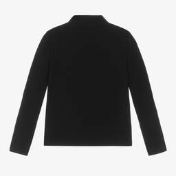 Dolce & Gabbana-توب DG بياقة عالية قطن لون أسود للبنات | Childrensalon