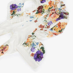 Dolce & Gabbana-Girls Colourful Floral Babysuit Set | Childrensalon