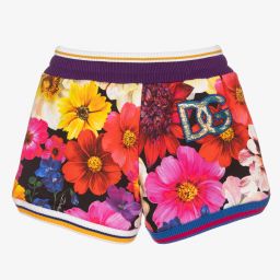 Dolce & Gabbana-Girls Floral Jersey Shorts | Childrensalon