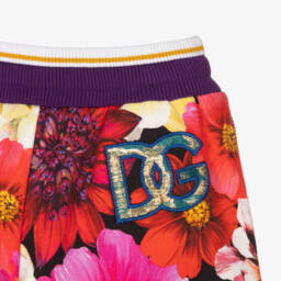Dolce & Gabbana-Girls Floral Jersey Shorts | Childrensalon