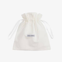 Dolce & Gabbana-سلايد DG جلد لون ذهبي للبنات | Childrensalon