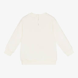 Dolce & Gabbana-Girls Ivory Cotton Leopard Sweatshirt | Childrensalon