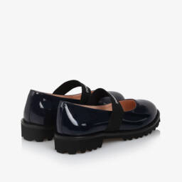 Dolce & Gabbana-Girls Navy Blue Patent Leather Bar Shoes | Childrensalon