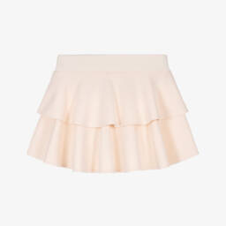 Dolce & Gabbana-Girls Pale Pink Cotton Ruffle Skirt | Childrensalon