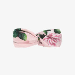 Dolce & Gabbana-Girls Pink Roses Headband | Childrensalon
