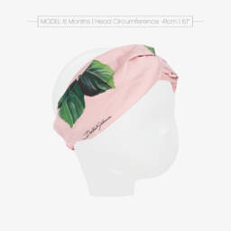 Dolce & Gabbana-Girls Pink Roses Headband | Childrensalon