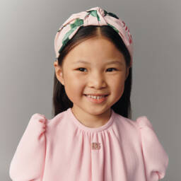 Dolce & Gabbana-Girls Pink Roses Headband | Childrensalon