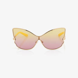Dolce & Gabbana-Girls Pink & Yellow Butterfly Sunglasses | Childrensalon