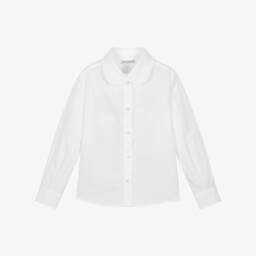 Dolce & Gabbana-Girls Grey Wool Pleated Skirt with Logo Crest | Childrensalon