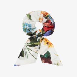 Dolce & Gabbana-Girls Colourful Floral Print Organza Dress | Childrensalon