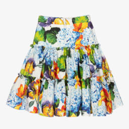 Dolce & Gabbana-Girls White Hydrangea Skirt | Childrensalon
