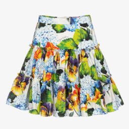 Dolce & Gabbana-Girls White Hydrangea Skirt | Childrensalon
