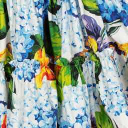 Dolce & Gabbana-Girls White Hydrangea Skirt | Childrensalon