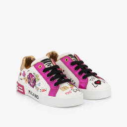 Dolce & Gabbana-Girls Blue Denim Jeans with Faded Detailing | Childrensalon