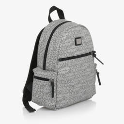 Dolce & Gabbana-Рюкзак серый с белым логотипом (32см) | Childrensalon