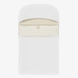 Корверт кремово-бежевый из хлопка с логотипом герба (82см)