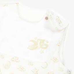 Dolce & Gabbana-Ivory & Beige Linen Sleeping Bag (70cm) | Childrensalon