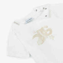 Dolce & Gabbana-Ivory Cotton Jersey T-Shirt | Childrensalon