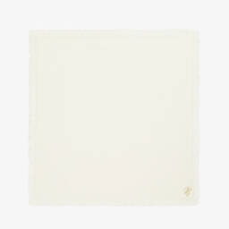 Dolce & Gabbana-Ivory DG Logo Cotton Knit Blanket (75cm) | Childrensalon