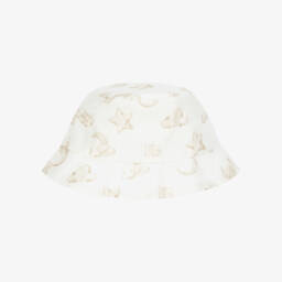 Ivory Linen Moons & Stars Baby Hat